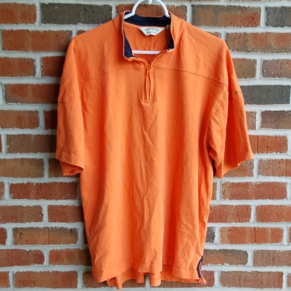 Orvis 1/4 zip Organic Cotton T-Shirt L